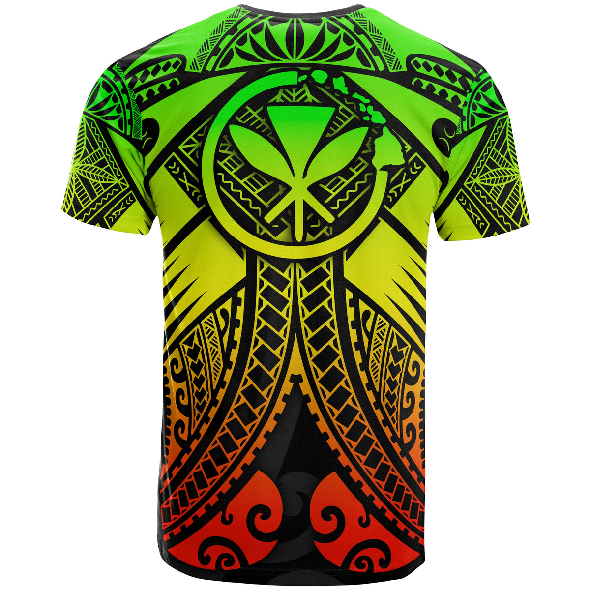 Hawaii Polynesian T Shirt Reggae Kanaka Maoli Map - Polynesian Pride