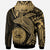 American Samoa Zip up Hoodie Humpback Whale & Coat of Arms Gold - Polynesian Pride