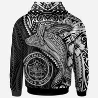 Palau Hoodie Humpback Whale & Coat of Arms White - Polynesian Pride