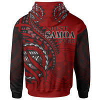 Samoa Hoodie Red Color Polynesian Patterns Best Samoa Ever - Polynesian Pride
