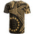 Cook Islands T Shirt Humpback Whale & Coat of Arms Gold - Polynesian Pride