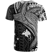 Papua New Guinea T Shirt Humpback Whale & Coat of Arms White - Polynesian Pride