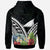 Tokelau Hoodie Tokelau Coat of Arms & Polynesian Tropical Flowers White - Polynesian Pride