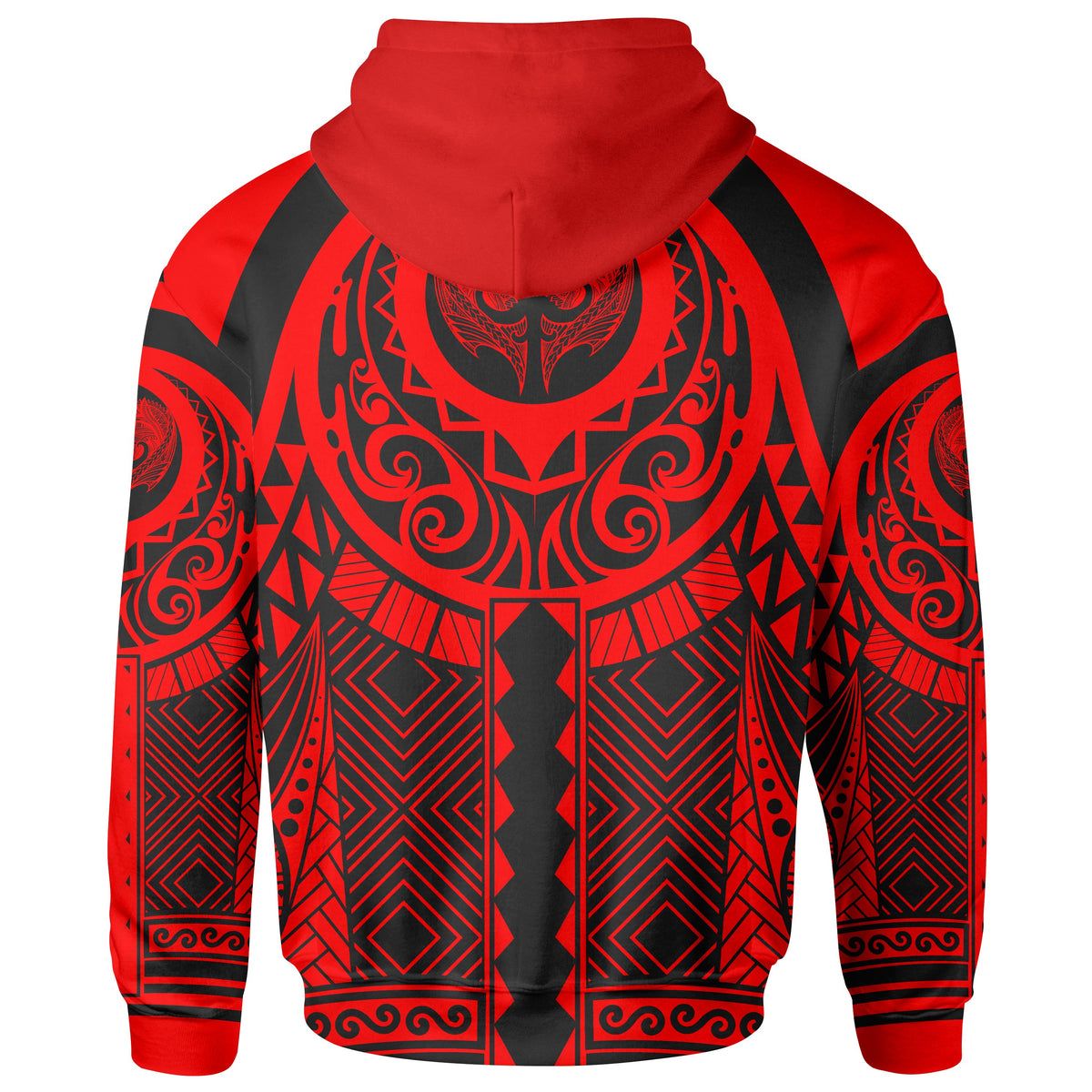 Polynesianll Over Hoodie Polynesian Wolf Patterns - Polynesian Pride