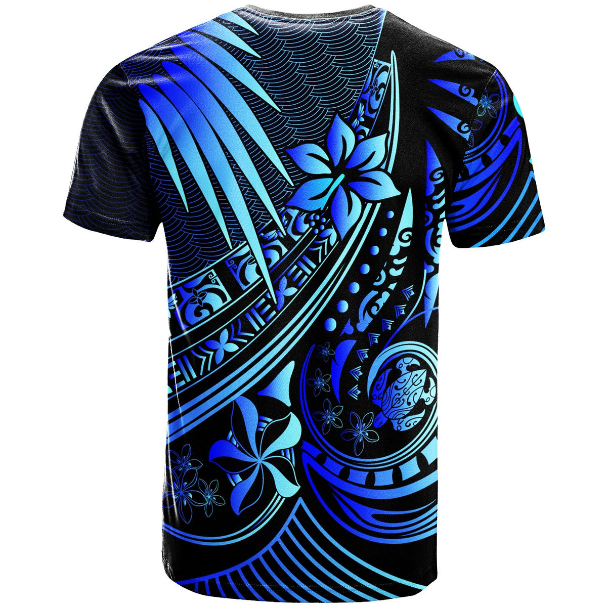 Fiji T Shirt The Flow of The Ocean Blue - Polynesian Pride