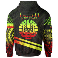 Tahiti Hoodie In My Heart Style Reggae Polynesian Patterns - Polynesian Pride