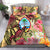 Guam Bedding Set - Flowers Tropical With Sea Animals Pink - Polynesian Pride