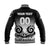 (Custom Personalised) New Zealand Rugby Baseball Jacket - Maori Manaia Black style LT6 - Polynesian Pride