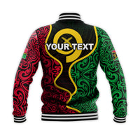 (Custom Personalised) Vanuatu Off Shoulder Baseball Jacket Flag Special Style LT6 - Polynesian Pride