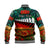 (Custom Personalised) New Zealand Maori ANZAC Baseball Jacket Poppy Vibes - Turquoise LT8 - Polynesian Pride
