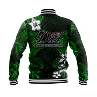 (Custom Personalised) Polynesian Fathers Day Baseball Jacket I Love You In Every Universe - Green LT8 - Polynesian Pride