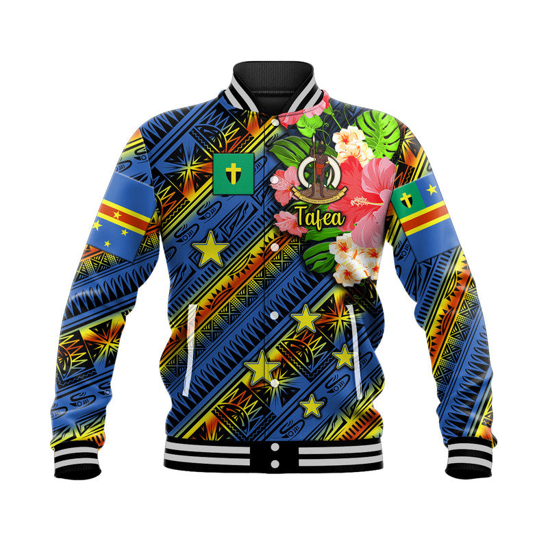 (Custom Personalised) Vanuatu Tafea Baseball Jacket Independence Be Proud LT8 Unisex Blue - Polynesian Pride