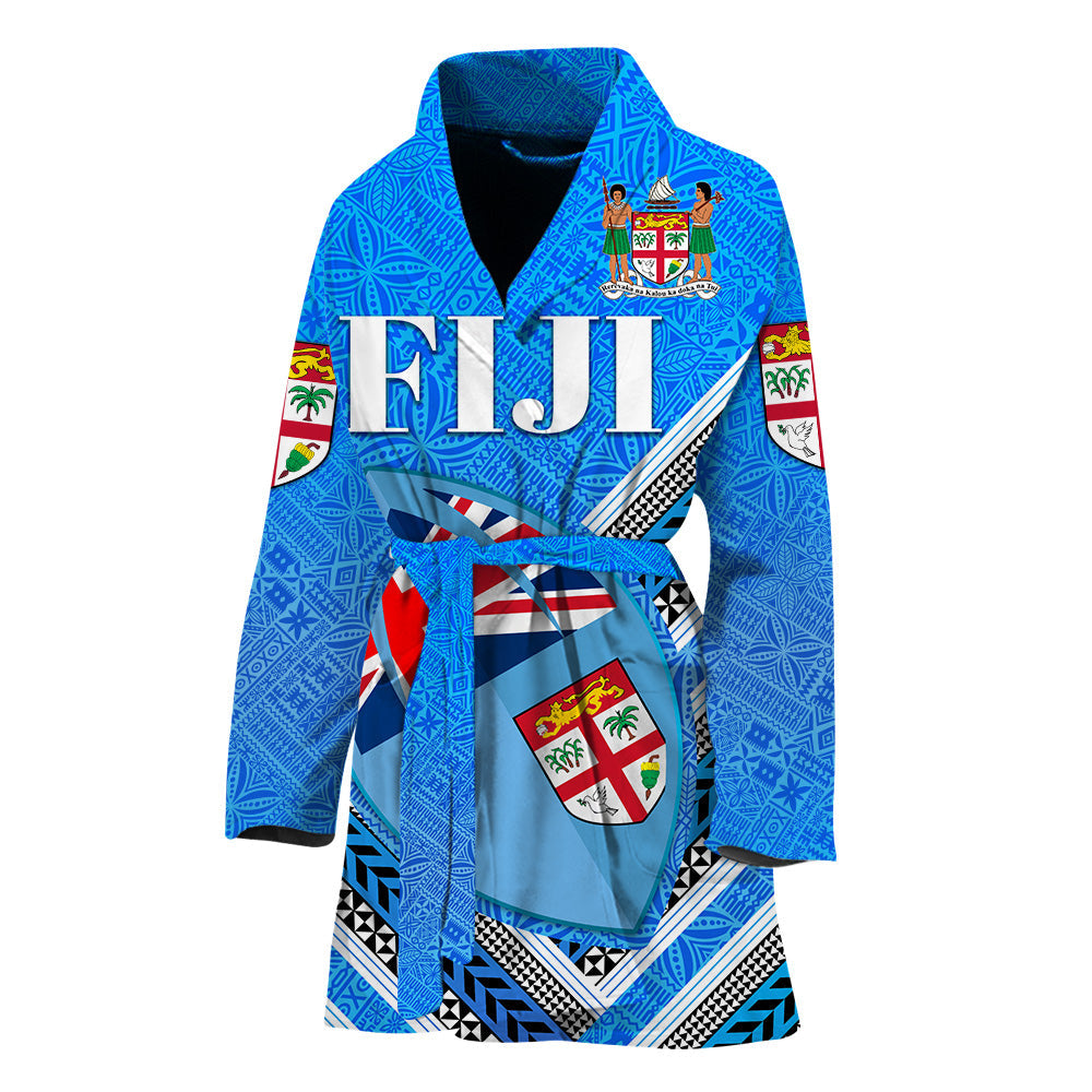 Fiji Day Bathrobe Independence Anniversary Creative Style LT8 One Size Blue - Polynesian Pride