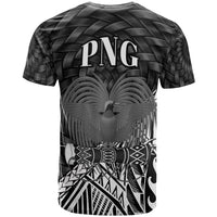 Papua New Guinea T Shirt Custom White Polynesian Patterns With Bamboo - Polynesian Pride