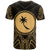 Chuuk State T Shirt Chuuk State Seal Tribal Gold Color Patterns - Polynesian Pride