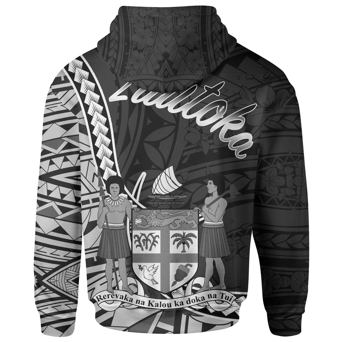 Fiji Zip Hoodie Lautoka Seal of Fiji Polynesian Patterns - Polynesian Pride