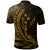 Kosrae State Polo Shirt Gold Custom Wings Style - Polynesian Pride