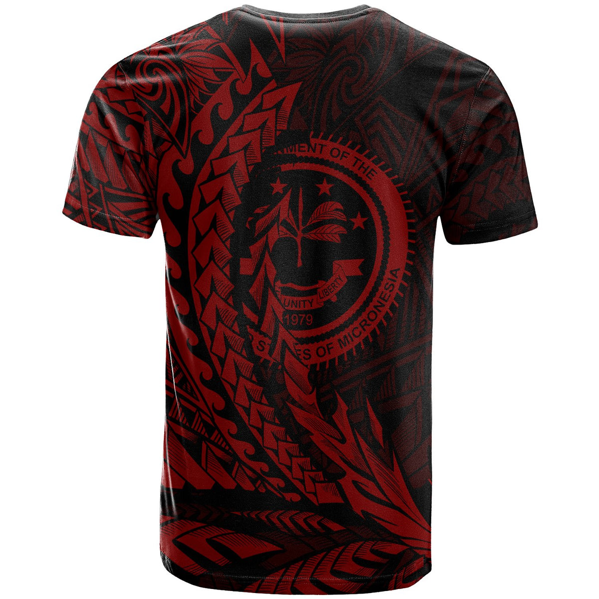 Federated States of Micronesia T Shirt Red Wings Style - Polynesian Pride