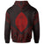 Guam Zip Hoodie Guam Seal Red Tribal Patterns - Polynesian Pride