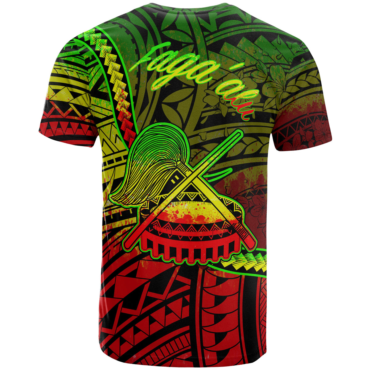 American Samoa T Shirt Fagaalu Polynesian Reggae Patterns - Polynesian Pride