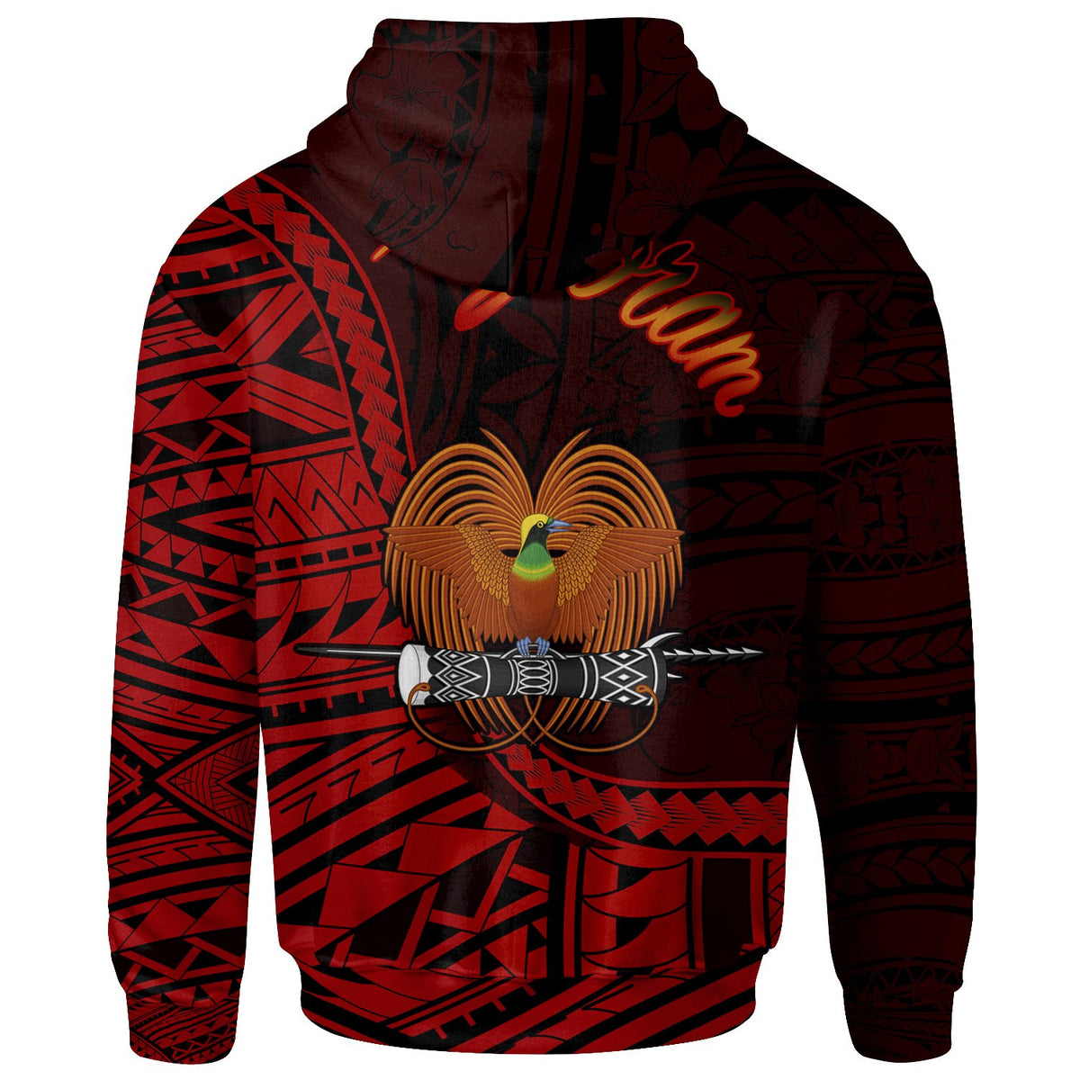Papua New Guinea Zip Hoodie Angoram Polynesian Patterns - Polynesian Pride