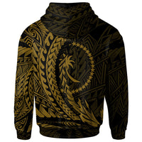 Chuuk State Hoodie Gold Wings Style - Polynesian Pride