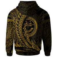 Federated States of Micronesia Zip Hoodie Gold Wings Style - Polynesian Pride
