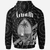 Guam Zip Hoodie Black Tapa Patterns With Bamboo - Polynesian Pride