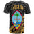 Guam T Shirt Gold Tapa Patterns With Bamboo - Polynesian Pride