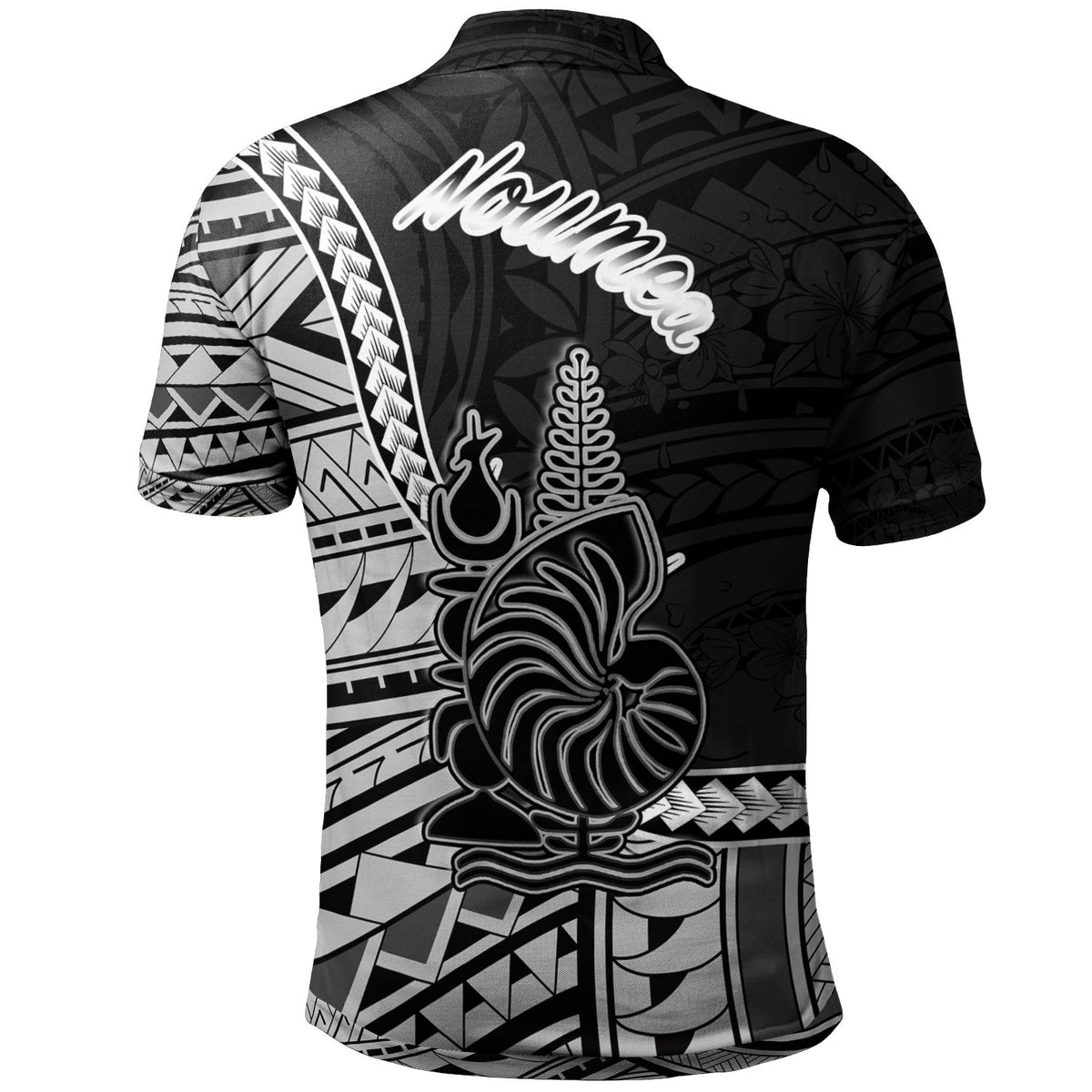 New Caledonia Islands Polo Shirt Noumea Seal Of Kanaky Polynesian Patterns - Polynesian Pride