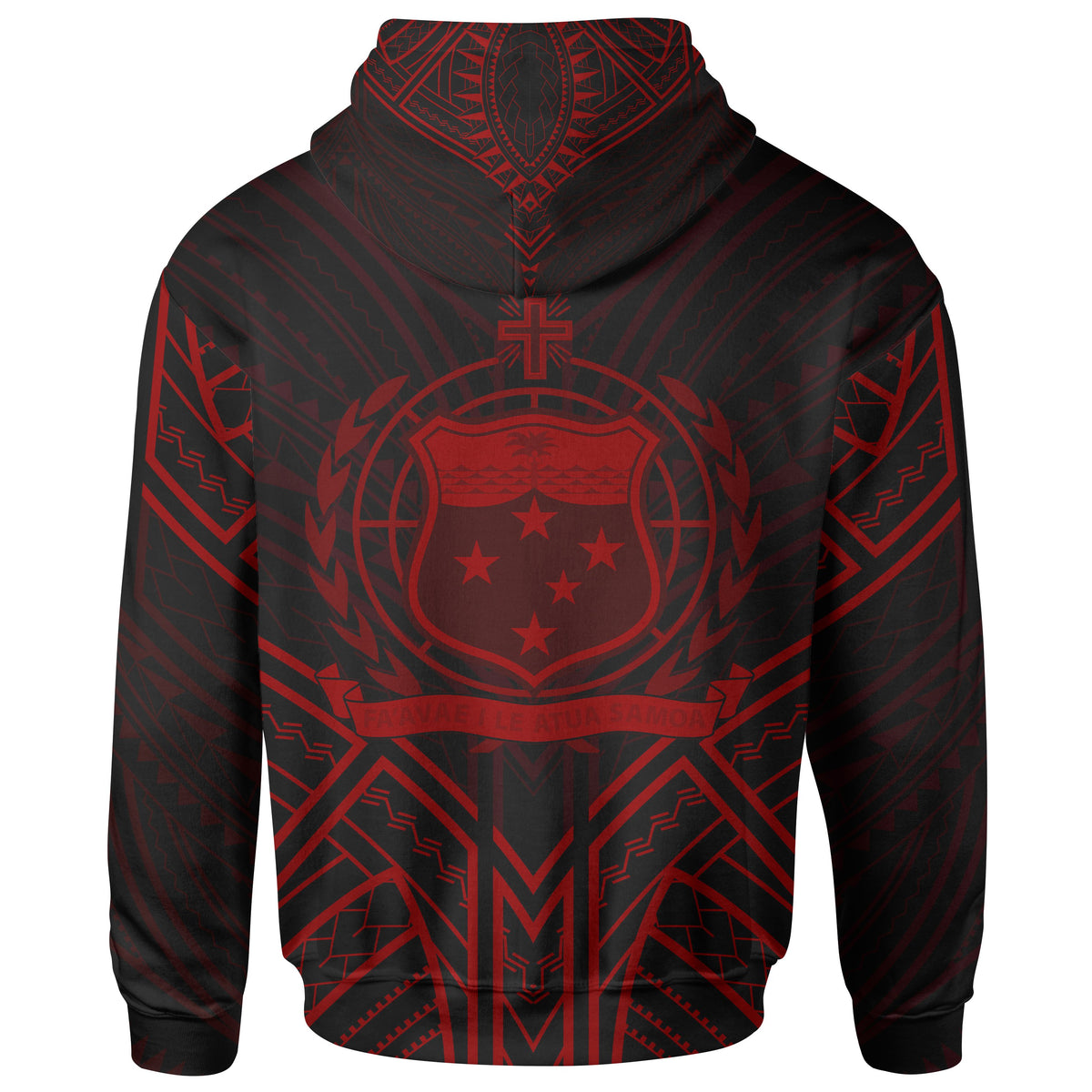 Samoa Hoodie Samoa Seal Red Tribal Patterns - Polynesian Pride
