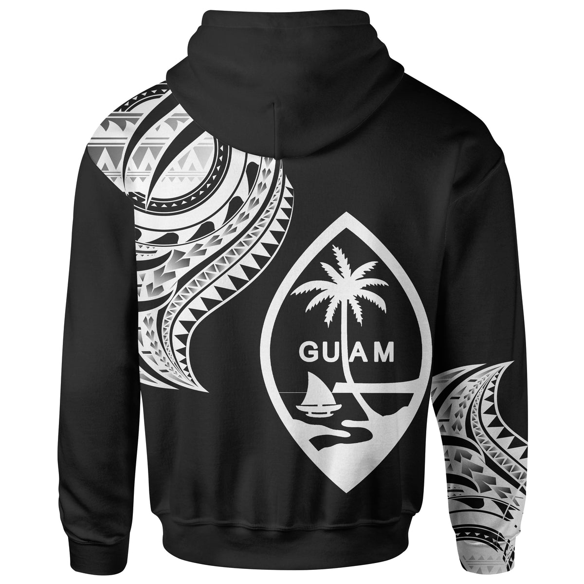 Guam Zip Hoodie Guam Tatau Patterns - Polynesian Pride