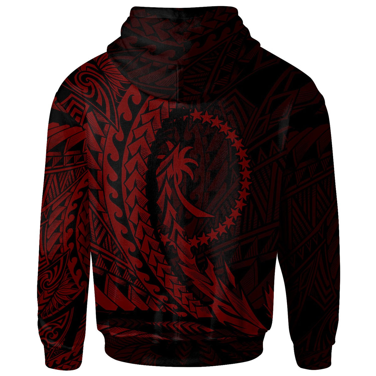 Chuuk State Hoodie Red Wings Style - Polynesian Pride