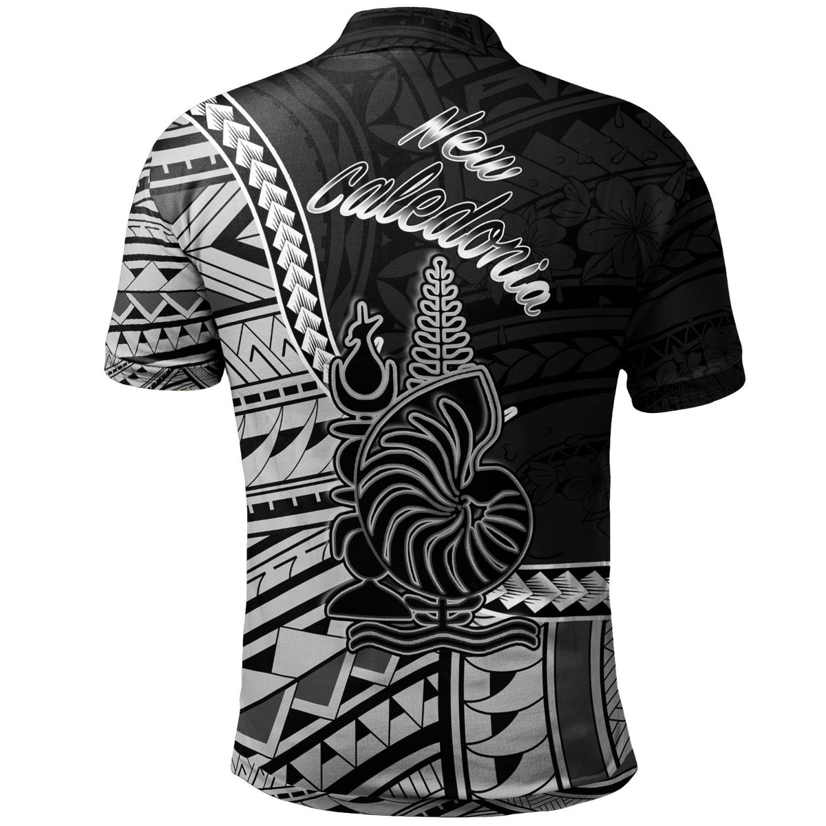 New Caledonia Islands Polo Shirt New Caladonia Seal Of Kanaky Polynesian Patterns - Polynesian Pride