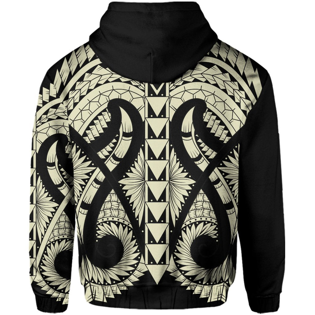 Hawaii Polynesian Hoodie In My Heart Ryan Style Beige - Polynesian Pride