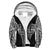 (Personalised) Hawaii - Black White Football Sherpa Hoodie AH Black - Polynesian Pride
