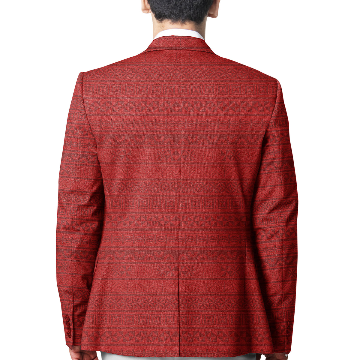 Tonga Kolisi Tonga College Blazer Tonga Pattern Original Style - Red LT8 - Polynesian Pride