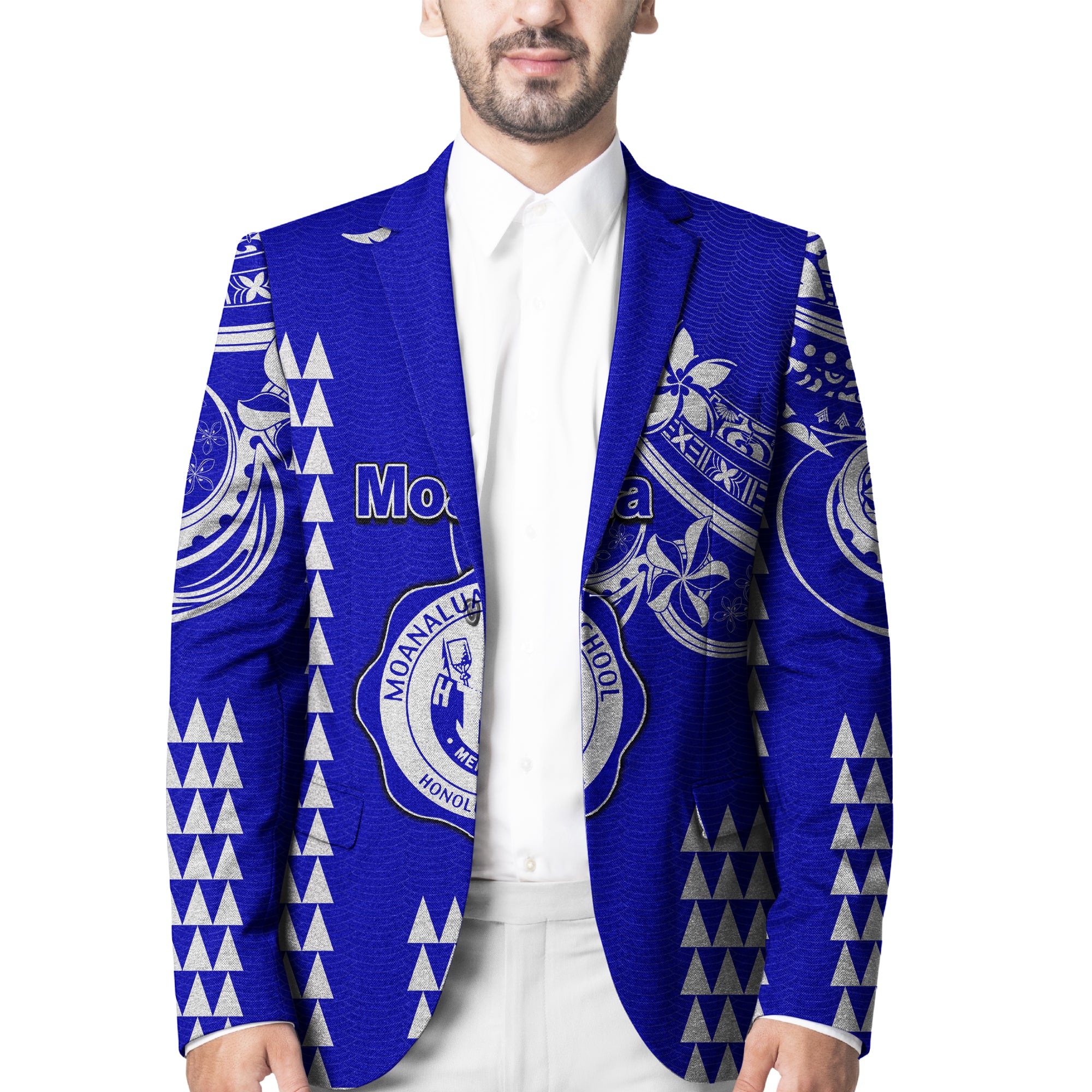 Hawaii High School- Moanalua Blazer Mix Kakau LT6 Unisex Blue - Polynesian Pride