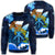 Kanaka Hammerhead Sharks Polynesian Hibiscus Sweatshirt - Bloom - AH Unisex Blue - Polynesian Pride