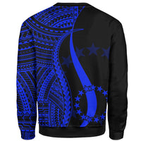 Cook Islands Sweatshirt - Blue Polynesian Tentacle Tribal Pattern - Polynesian Pride
