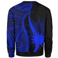 Nauru Sweatshirt - Blue Polynesian Tentacle Tribal Pattern - Polynesian Pride