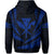 Polynesian Kakau Kanaka Maoli Map Hawaii Hoodie Blue - Polynesian Pride