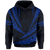 Polynesian Kakau Kanaka Maoli Map Hawaii Hoodie Blue - Polynesian Pride