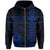 Polynesian Kakau Kanaka Seal of Hawaii Zip Hoodie Blue - Polynesian Pride