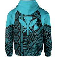 Hawaii Nei Hoodie Zip up Polynesian Blue - Polynesian Pride