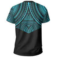 Skull Circle Polynesian T Shirt Blue Skull Style - Polynesian Pride