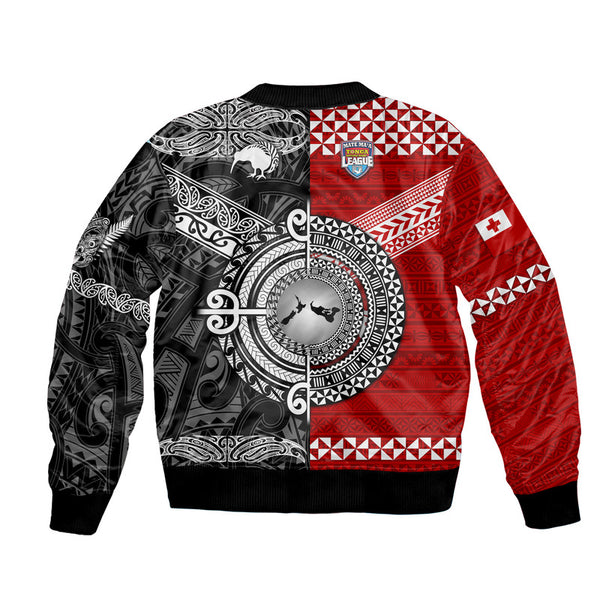 Mate Ma'a Tonga Rugby Men's Bomber Jacket Polynesian Creative Style - Blue main image 0