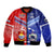 (Custom Personalised) Samoa And Kiribati Bomber Jacket Together LT8 Unisex Blue - Polynesian Pride