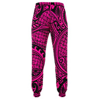 Polynesian Maori Lauhala Pink Joggers - Polynesian Pride