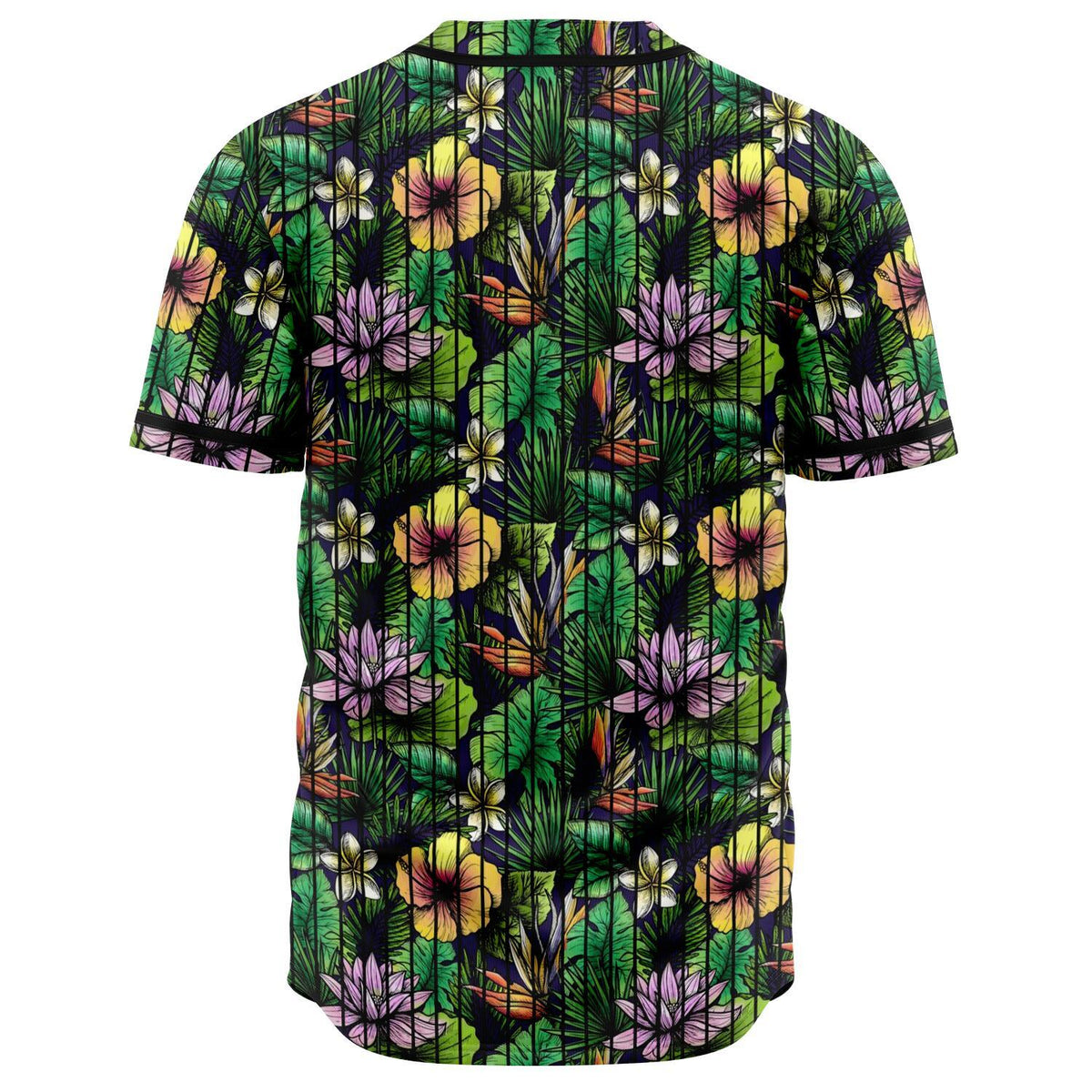 Hawaii Hibiscus And Plumeria Green Baseball Jersey - Polynesian Pride
